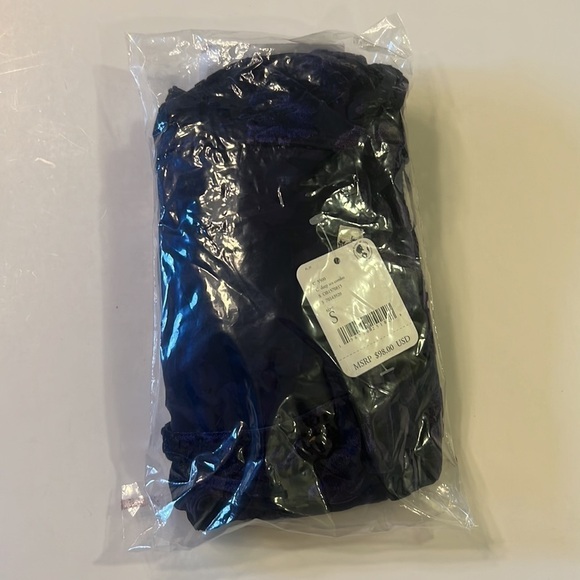 Free People Magic Hour Bodysuit Deep Sea Combo Purple Size Small NWT - Picture 5 of 6